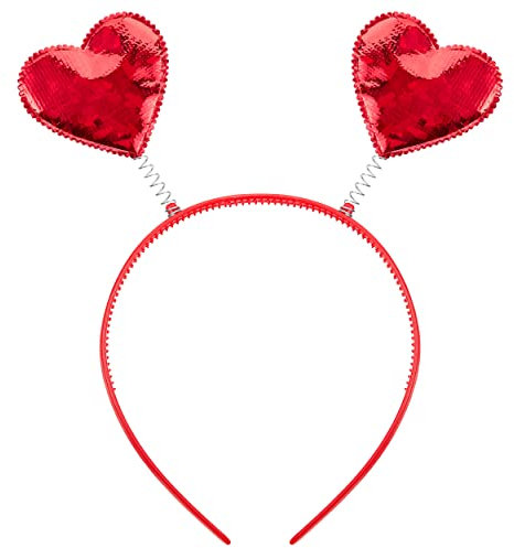 Balinco Herz Haarband, Haarreif, Haarschmuck Herzchen, Foto Requisiten Hochzeit, Deko Valentinstag, Geschenk, Festival, Pride, Accessoire
