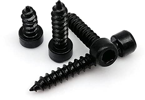 TUBEAU 10/50 Stück M2 M2.6 M3 M3.5 M4 M5 M6 Schwarzer Kohlenstoffstahl Inbus Innensechskant Innensechskant Rundkopf Selbstschneidende Holzschraube L=4-50mm (Color : 20mm, Size : M5 10pcs)