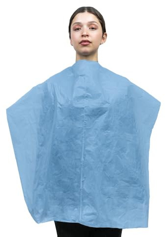 Areso – Capas Desechables para Peluqueria 100 Unidades en Rollo, Capa de Plastico para Tinte de Pelo en Mujer y Hombre, Color Blanco