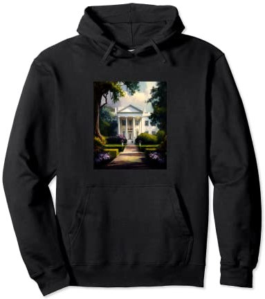 Peinture artistique pour amateur de peinture maison blanche Sweat à Capuche