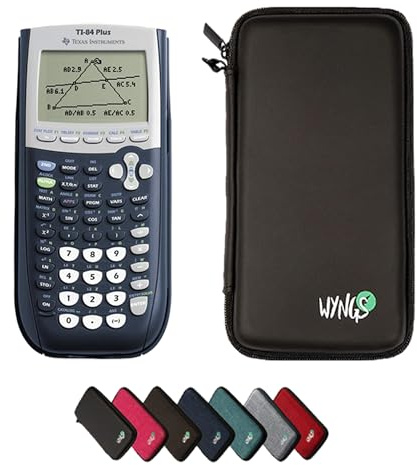 Texas Instruments TI-84 Plus Graphing Calculator with WYNGS Protective Case Black