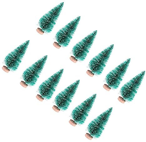 Abaodam 24st Mini- Schwarze Tischdeko Gefälschter Flaschenbaum Winziger Weihnachtsdekoration Weihnachtsfeierverzierung Christbaumschmuck Desktop- Kind Dekorationen Hölzern Kleiner Baum