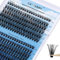 Wimpern Einzeln 240PCS DIY Cluster Wimpern 0.07 D Curl 8-16mm 40D+50D Individuelle Wimpern Extensions Wimpernverlängerung Volume Wimpernbüschel Wimpern zu Hause GEMERRY Wimpern (40D+50D-D-0.07-8-16mm)