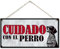 CARISPIBET ¡Cuidado con el perro! Señales de advertencia para el hogar, prácticas señales exteriores, cartel para puerta, 15 x 30 cm