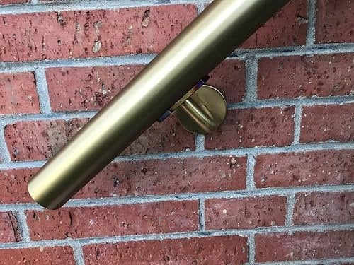 Edelstahl Handlauf Treppengeländer Geländer Wandhandlauf Wand Treppe 42,4 80 cm Messing brüniert