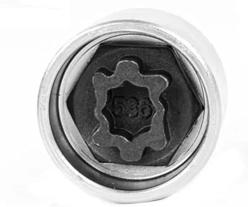 M & S Security Master - Bullone antifurto per ruota di bloccaggio auto, chiave di ricambio per VW Volkswagen 536 S per Caddy Golf Jetta Passat Polo Tiguan Touran Transporter