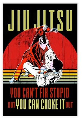 NWGACS Jiu Jitsu BJJ Vintage-Leinwand-Poster, Schlafzimmerdekoration, Sportlandschaft, Büro, Raumdekoration, Geschenk, ungerahmt, 30 x 45 cm