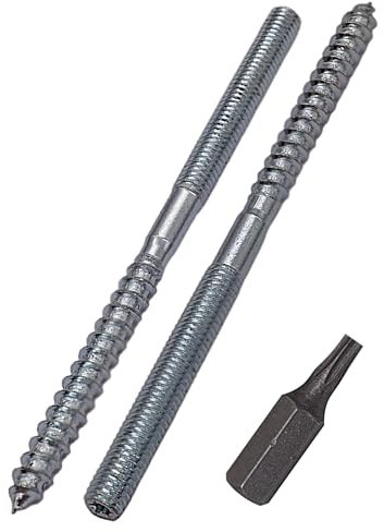 SKIR'CO (10 pezzi) Bulloni M6 x 100 mm, viti con tassello filettato a doppia estremità, bulloni a doppia testa