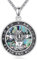 YAFEINI Ägyptische Kette S925 Sterling Silber Anubis Ankh Auge des Horus Halskette Ägypten Skarabäus Anhänger Schmuck Geschenk für Herren Daman (Anubis – Abalone-Muschel)