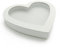30.5cm Cardboard Heart Gift Box Cutout Fillable Paper Mache Charcuterie Board Sweet Birthday Food Tray for Treat (White, heart shape)