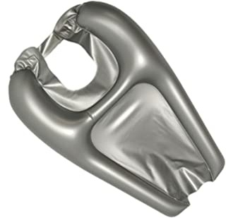 Bonbela PVC Aufblasbares Tragbares Shampoo-Becken, Tragbares Shampoo-Pad, Schnelles Aufblasen und Entleeren des Haarwaschbeckens für Schwangere Frauen, ältere Menschen (Silber)