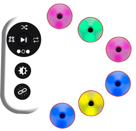kowaku 6 Stück Reaktionstraining Lichter Flash Reflex Training LED Geschwindigkeitstraining Ausrüstung für Sportler Fußball Licht für Fitness Mannschaftssportarten Fußball Basketball Rugby