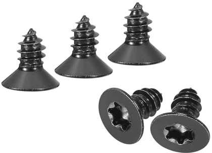 sourcing map 60 viti Torx a testa piatta, M6 x 12 mm, in acciaio inossidabile 304, autofilettanti, antifurto, viti per legno, resistenti alle manomissioni, adatte a punte T30 per legno, recinzioni,