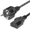 VIEVRE Kaltgerätekabel 2m,Stromkabel 3 polig,Kaltgerätekabel Netzkabel Stromkabel Kaltgeräte Strom Kabel Schutzkontakt Stecker Typ F (CEE 7/4) für Drucker,Monitore,PS3/PS4 PRO, Scanner,TV,Bildschirm