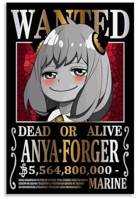 TNERPAR Anime Spy X Family Anya Wanted Poster Dekorative Malerei Leinwand Wandkunst Wohnzimmer Poster Schlafzimmer Malerei,Wandkunst Bilddruck Moderne Familienzimmer Dekor 12x18inch(30x45cm)