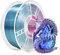 iBOSS Dreifarbiges PLA+ Filament aus Seide, 1,75 mm, 3D-Drucker-Filament PLA Plus +/-0,02 mm, 1 kg/Spule, Hochglänzende Oberfläche, Seide Rot, Blau und Cyan
