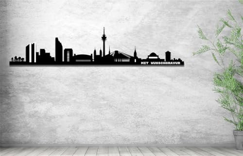 aina Düsseldorf 3D Wandbild Skyline aus Acryl personalisert mit Wunschgravur