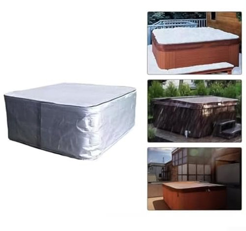 Housse de spa imperméable avec isolation thermique pour une rétention efficace de la chaleur et protection contre les éléments (200 x 200 x 85 cm)