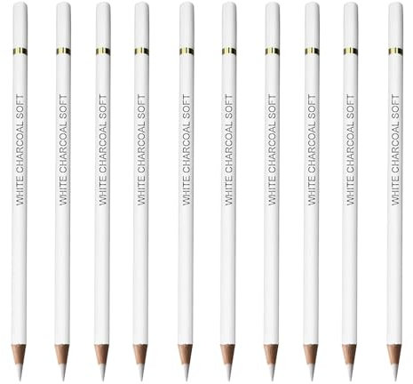 Ycfish White Charcoal Drawing Pencils Set for Artists, Highlight Sketch and Art Craft Drawing