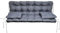 nana shop Kissen für die Gartenschaukel, Gartenschaukelkissen 120 cm, Schaukelkissen, Kissen für Hollywoodschaukel, Gartenkissen für Palettenmöbel, Bankkissen, Gartenbankkissen (Grau)