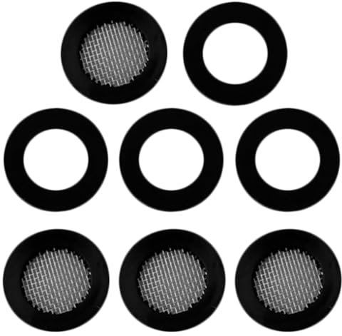 SEWACC 4Pcs Shower Head Filter Gasket Set with Rubber Washers for Fixed and Handheld Hose Leak Prevention and Gravel Filtration
