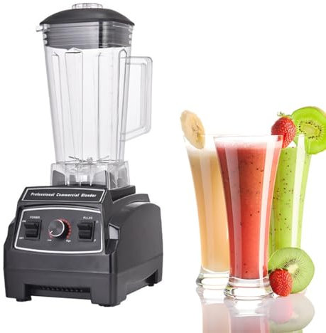 GYKOZY Smoothie Maker, 1200W Powerful Blender With 2L BPAS Frees Large Container, 5 Speeds Control 48000 RPM High-Speed, 4 Blades Jug Blender Mixer (Black)