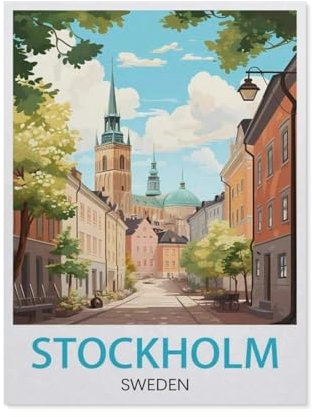 Stockholm Schweden，Papier Puzzle 1000 Stück Adult Toys Dekompressionsspiel（38x26cm）-EV92