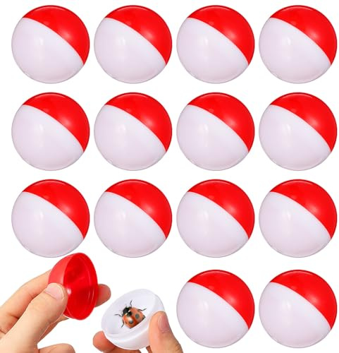 MOLUCKFU 20 Pièces Lot de Capsules Rondes Colorées Vides pour Distributeur Automatique Boules Plastique Remplissables Accessoires Fête et Cadeaux Compatible Machines à Jouets et Claw