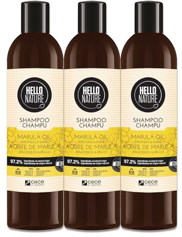 P-Beauty Naturkosmetik Shampoo mit Marulaöl - Repair Haarpflege für trockenes, strapaziertes Haar, Glanz & Geschmeidigkeit - Haarpflege mit Vitamin C, Vitamin E und Omega-Fettsäuren (3x 300ml)