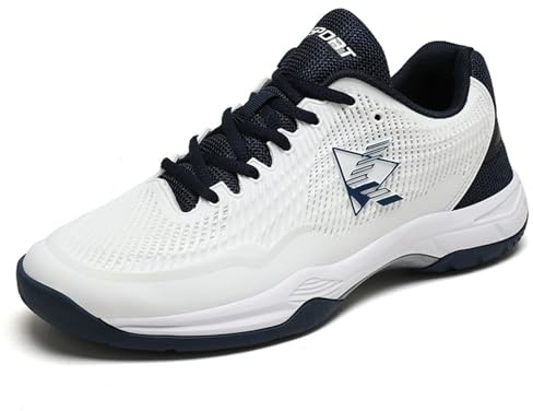 Wizeny Scarpe da Tennis Antiscivolo Scarpe da tennistavolo da Uomo Scarpe da Squash Traspiranti per pallavolo Badminton