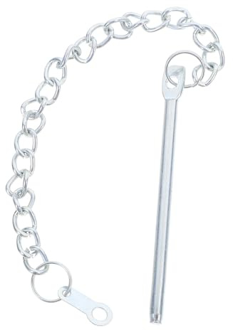 Ciieeo Robuste Schirmsteckkette aus Stahl zur Windsicherung für Terrassenschirme und Ampelschirme Silberfarbene Metallklemme für Balkon und Garten