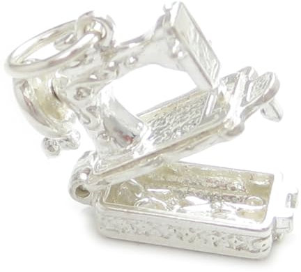 Nähmaschine Öffnung Sterling Silber Charm .925 x 1 Schneider Charms