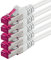 3,0 m - blanc - 5 pièces - câble réseau CAT6a (10Gb/s) S-FTP CAT 6a Lankacable - certifié GHMT PIMF 500 MHz Cat5 Cat5e Cat6 Cat6a Cat7 pour switch, routeur, modem, Internet