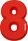 HotShuffle 13 Pouces (33cm) XL Nombre de Silicone Moule à gâteau Anniversaire de Mariage 8 Anniversaire