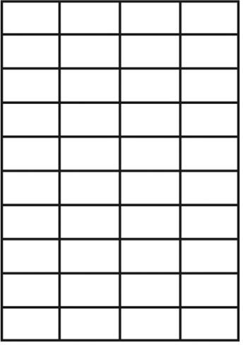 4000 ETIKETTEN 52,5 X 29,7 MM WEISS KOMPATIBEL ZWECKFORM 3651