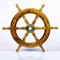 Nagina International Nautical Handcrafted Wooden Ship Wheel - Hauptwanddekor (24 Zoll, Naturholz)