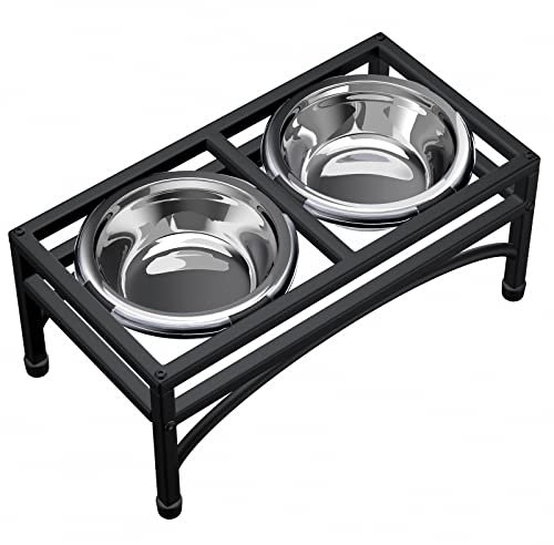 Funkeen® Futternapf Napfständer Futterstation Hundebar fressnapf Hundnäpfe mit Gestell (S)
