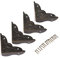 Lot de 4 protections d'angle décoratives en métal pour coffre à bijoux, vin, boîte cadeau 39 x 39 x 10 mm