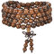 anzhongli Mala-Perlenarmband, 108 mm, 8 mm, Gebetsmeditation, Sandelholz, elastisch, 8 month, Holz, Rund