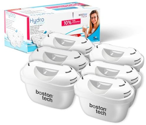Hydro Pure+ Wasserfilter kompatibel mit Brita Maxtra/Maxtra+/PerfectFit/Basics-Krügen, die Kalk und Chlor reduzieren, kein Adapter erforderlich (6 Stück)