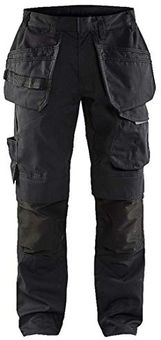 Blakläder 149613309998D104 Service Bundhose mit Nageltaschen Größe in Schwarz/Dunkelgrau, D104