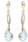 My Gold Damen Ohrringe Hängend Gold Mit Blautopas Ohrhänger 375 Echtes Gelbgold Weißgold (9 Karat) Diamant Maia O-01263-G361-BLU