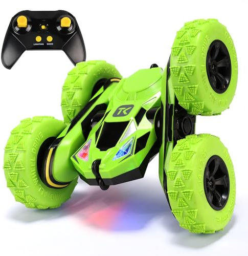 Threeking Remote Control Flip Stunt Car Double Sided Driving Toys Gifts