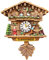 Kuckucksuhr Magnet Polyresin Kühlschrank Handmade Braun - Schwarzwald