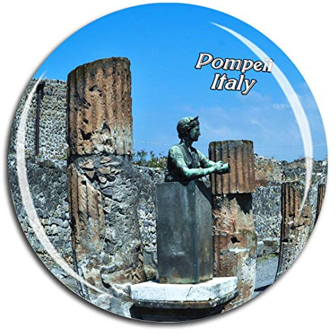 Weekino Italien Pompeji Kühlschrankmagnet 3D Kristallglas Touristische Stadtreise City Souvenir Collection Geschenk Starker Kühlschrank Aufkleber