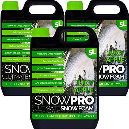 SnowPro Snow Foam Shampoo Car Wash Soap 15L pH Neutral Vehicle Cleaning Detailing Pre Wash Apple Fragrance