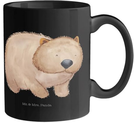 Mr. & Mrs. Panda Tasse Wombat - Geschenk, Schöne Teetassen, Kaffeetassen, Kaffeebecher, Tiere, Australien, Spruch, lustige Sprüche, Gute Laune,