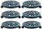vidaXL 6X Pflanzenroller mit Bremse Untersetzer Blumenroller Transportroller Rollbrett Kübelroller Transport Blumen Topf Roller Rund Grün 38cm Kunststoff
