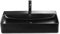 STILFORM Soho 2.0 Lavandino in ceramica di colore nero opaco per montaggio a parete o come lavabo da appoggio da 70 cm con foro per rubinetto moderno ed elegante