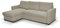 handmade Tokyo Universal Sofabed Beige Fabric- right or left side sofa